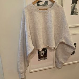 TNA Aritzia Cozy AF Fleece Cropper Sweatshirt size 3